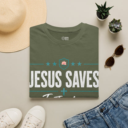 Jesus Saves I Train Tee