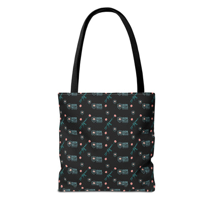 Patterned Iron Belle Defense Tote Bag