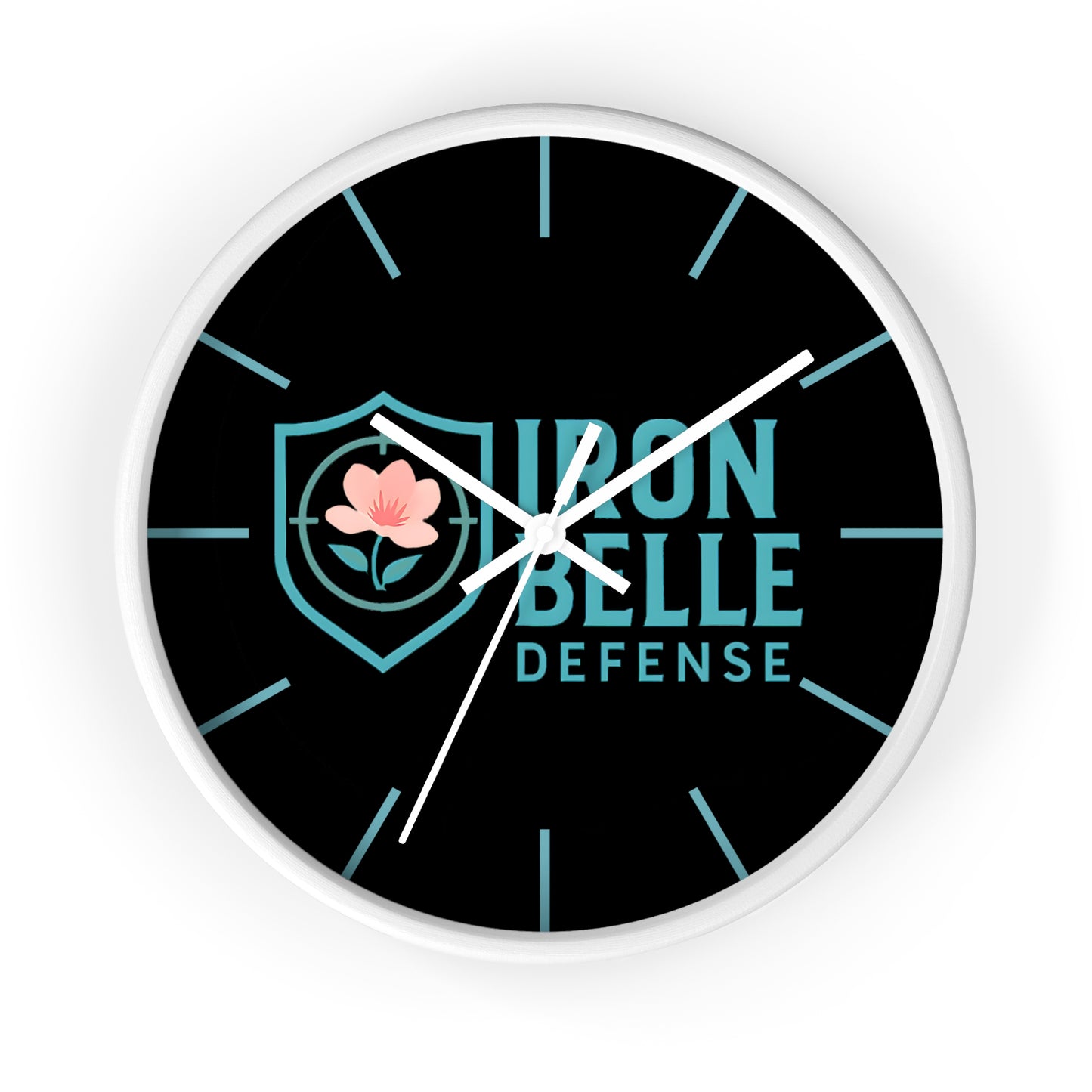 Iron Belle Defense Wall Clock Teal