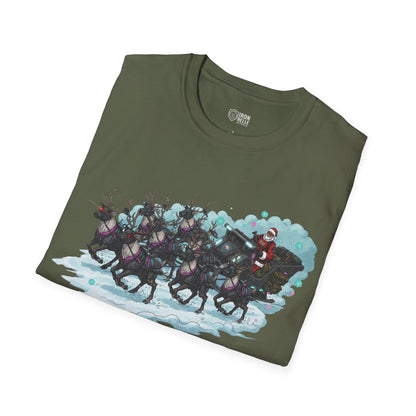 Santa & Reindeer Christmas Graphic Tee