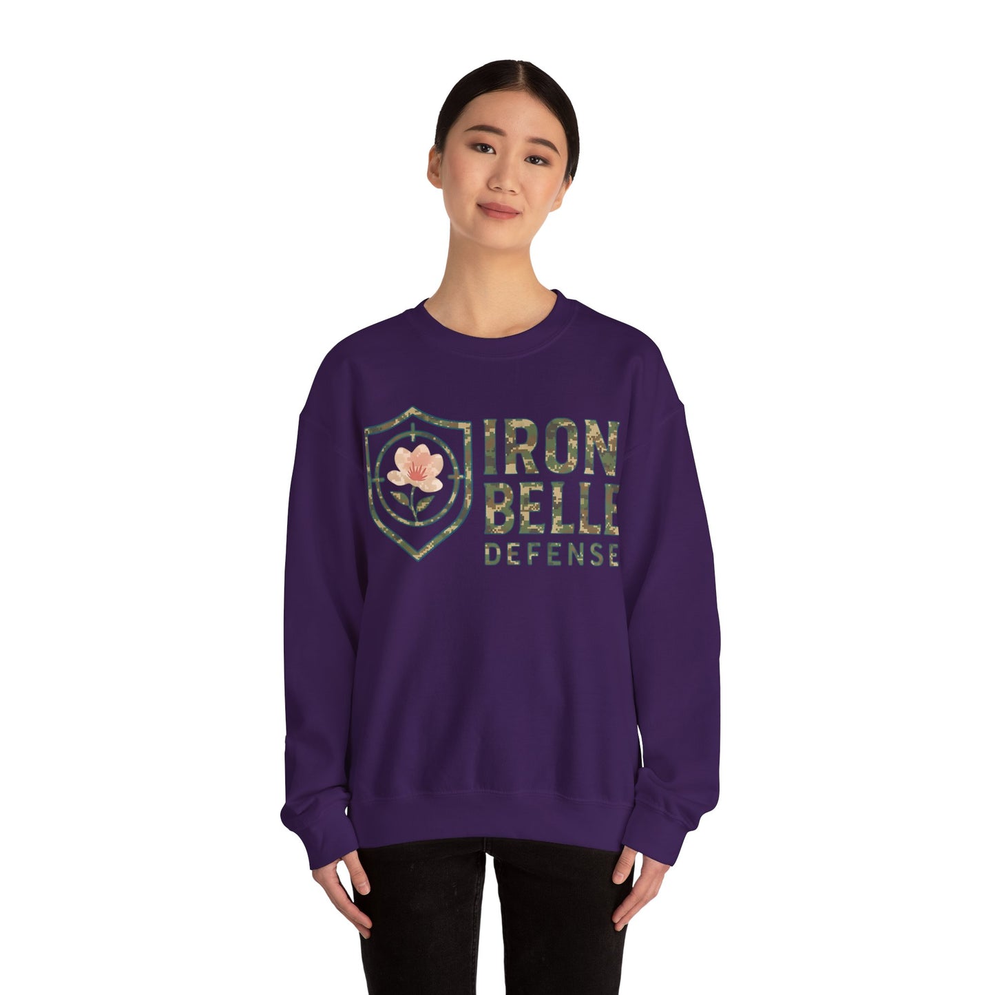 Camo Iron Belle Defense Unisex Crewneck Sweatshirt