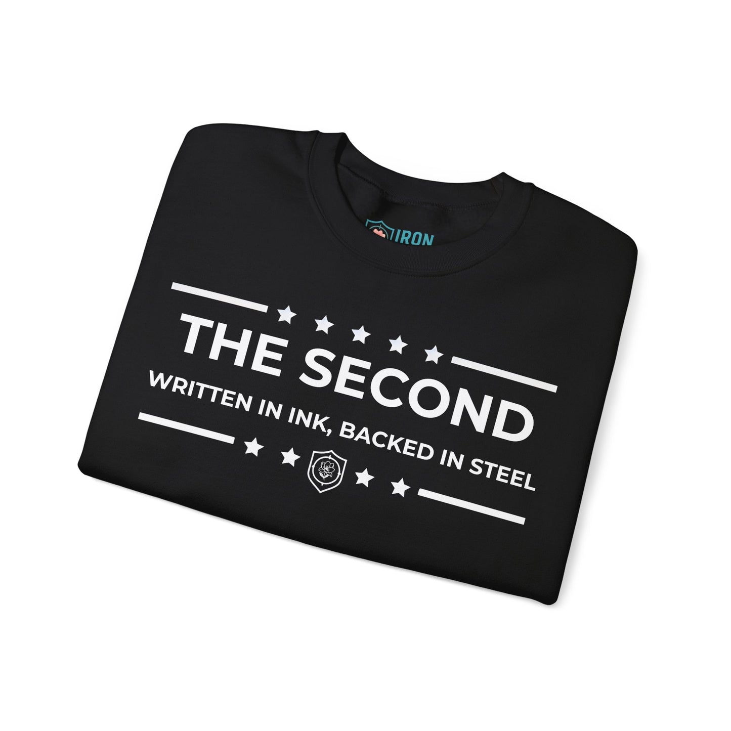 The Second: Written in Ink, Backed in Steel Iron Belle Defense Unisex Crewneck Sweatshirt