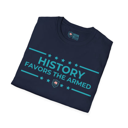 History Favors the Armed Iron Belle Defense Tee