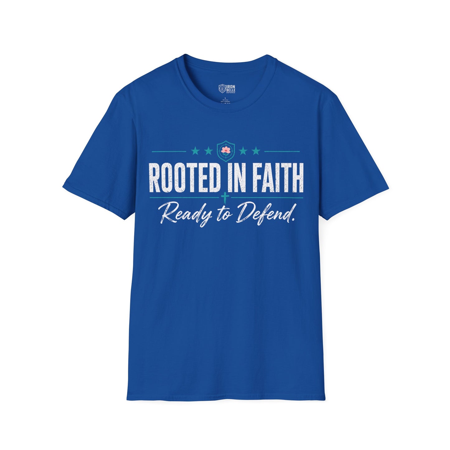 Rooted in Faith Iron Belle Defense Tee