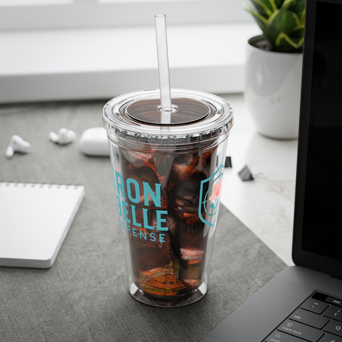 Turquoise Iron Belle Defense Tumbler – 16oz