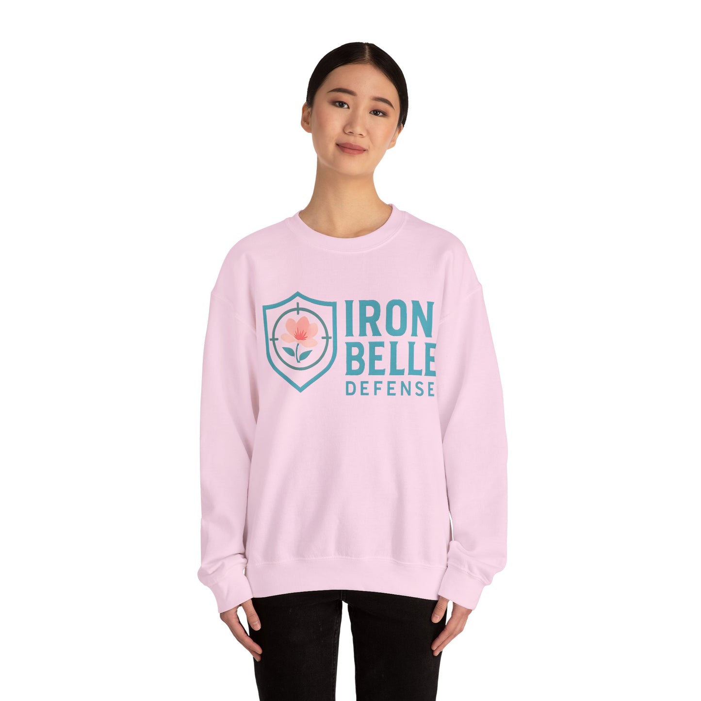 Turquoise Iron Belle Defense Unisex Crewneck Sweatshirt