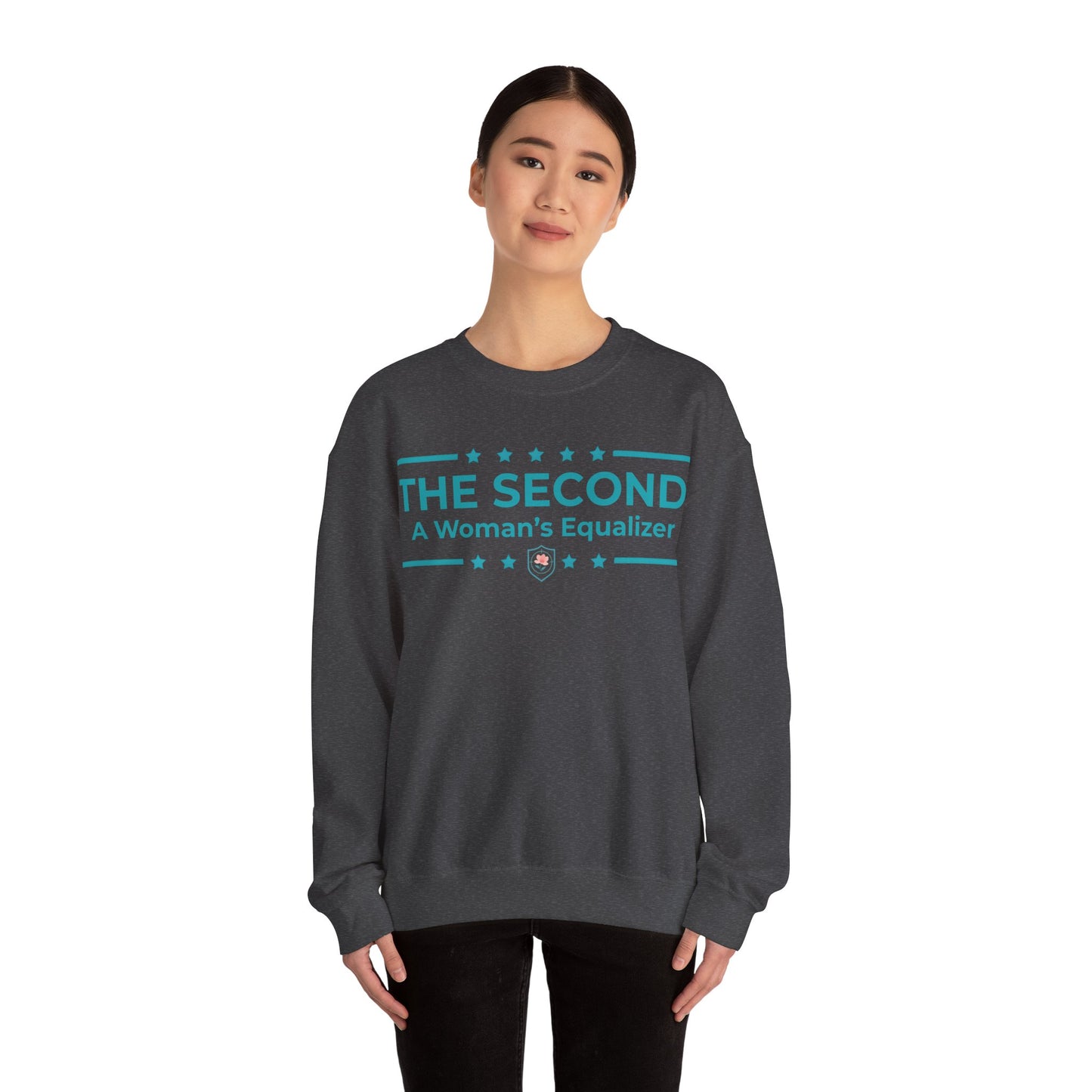 The Second:A Woman’s Equalizer Iron Belle Defense Unisex Crewneck Sweatshirt