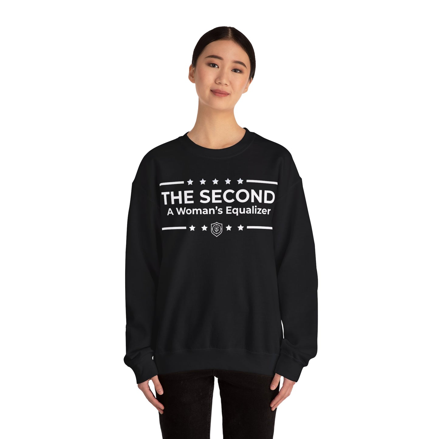 The Second:A Woman’s Equalizer Iron Belle Defense Unisex Crewneck Sweatshirt