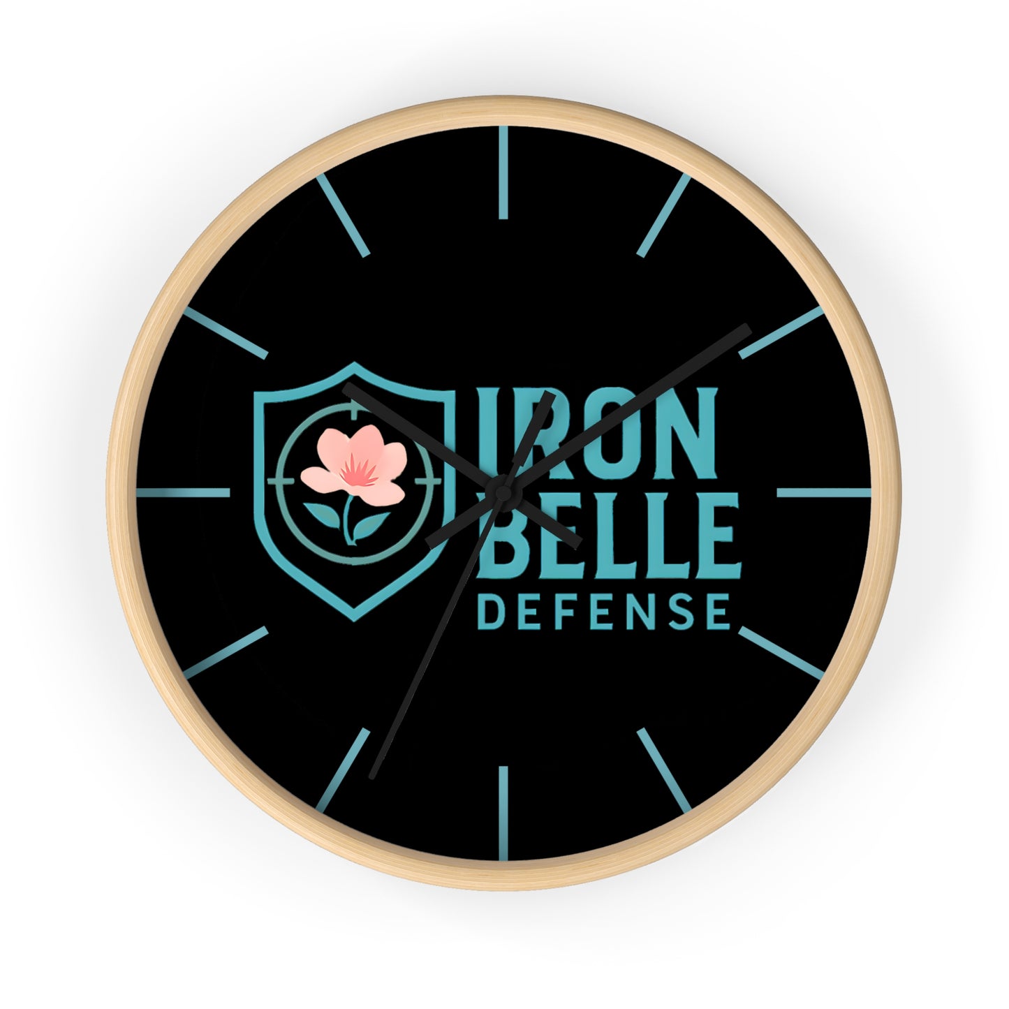 Iron Belle Defense Wall Clock Teal