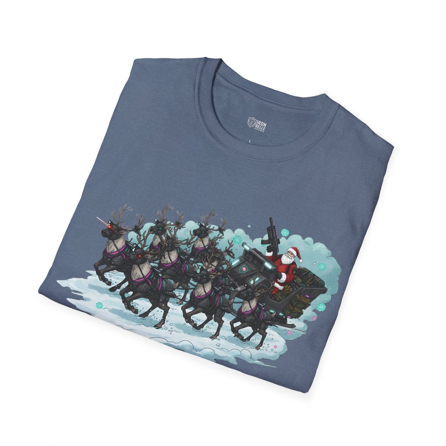 Santa & Reindeer Christmas Graphic Tee