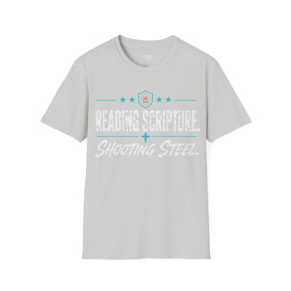 Reading Scripture Shooting Steel Tee