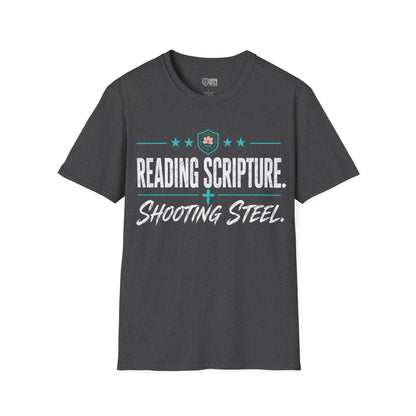 Reading Scripture Shooting Steel Tee