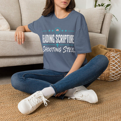 Reading Scripture Shooting Steel Tee
