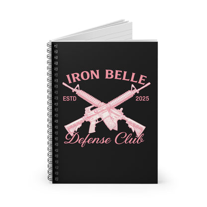 Pink Iron Belle Defense Spiral Notebook