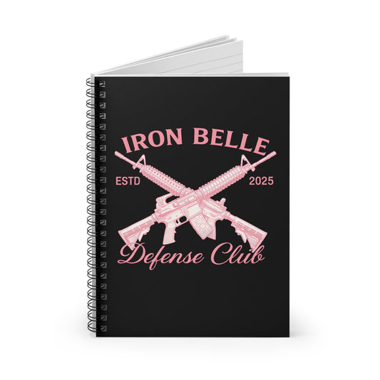 Pink Iron Belle Defense Spiral Notebook