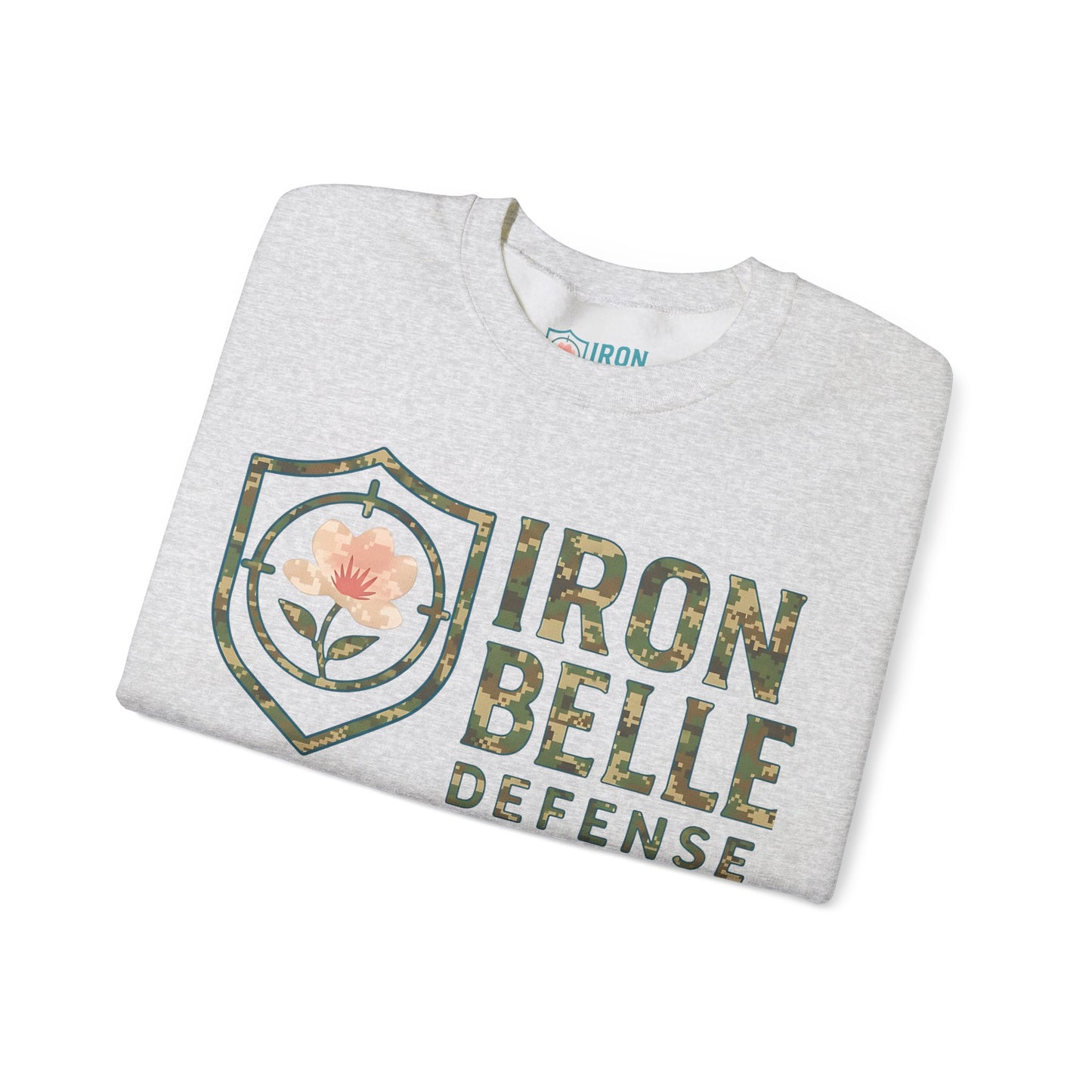 Camo Iron Belle Defense Unisex Crewneck Sweatshirt