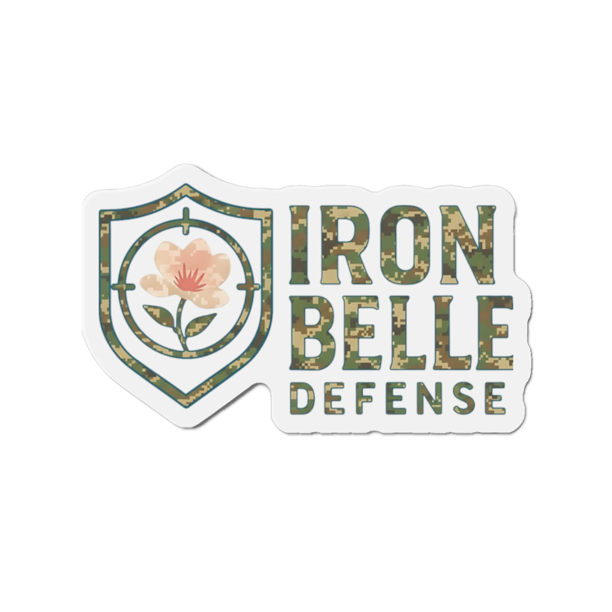 Iron Belle Defense Die-Cut Magnets