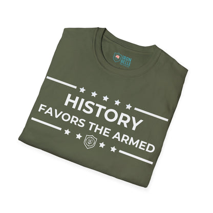History Favors the Armed Iron Belle Defense Tee