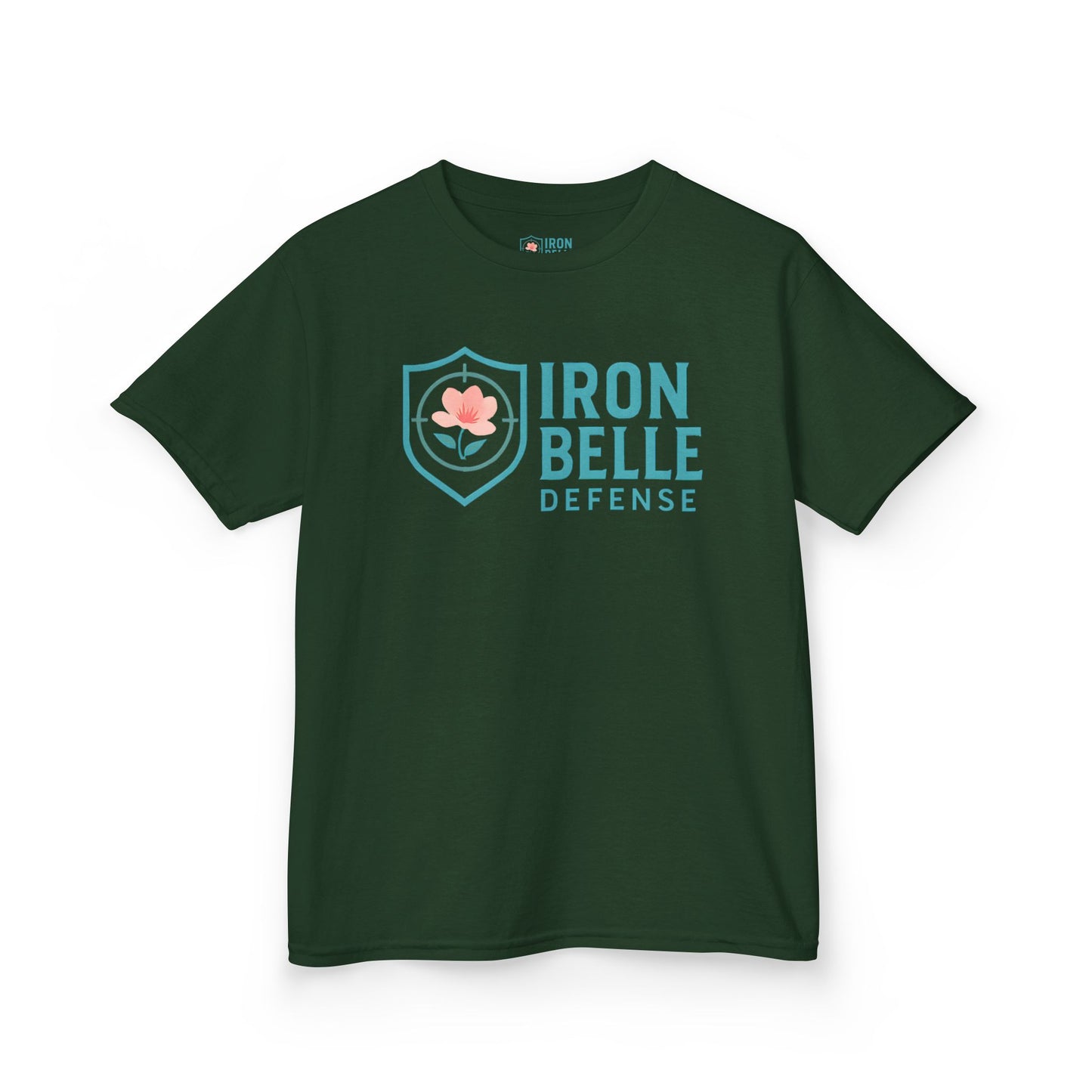 Youth Turquoise Iron Belle Defense Tee