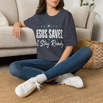 Jesus Saves I Stay Ready Tee