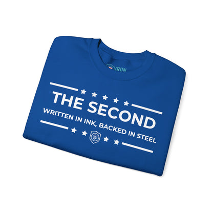 The Second: Written in Ink, Backed in Steel Iron Belle Defense Unisex Crewneck Sweatshirt