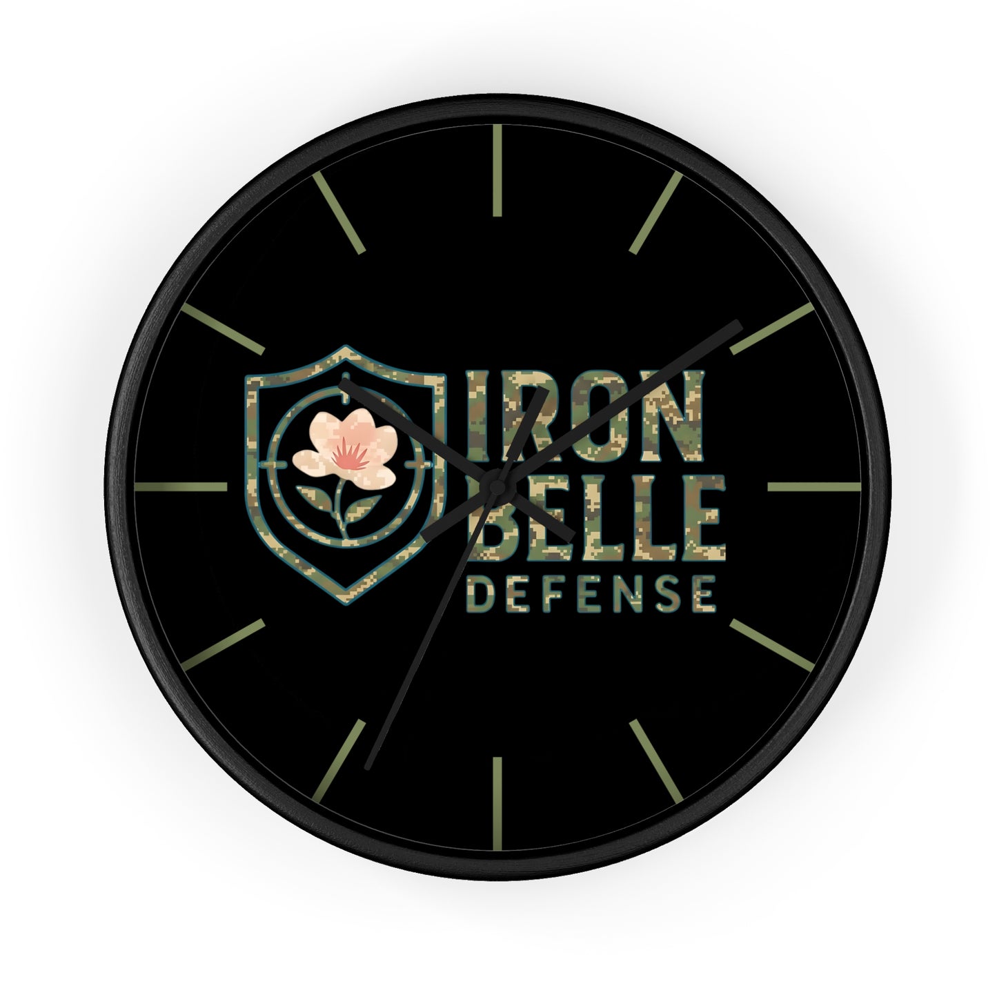 Camo Iron Belle Defense Wall Clock