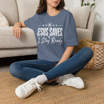 Jesus Saves I Stay Ready Tee