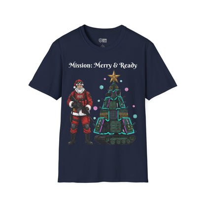Tactical Santa with Armored Christmas Tree Tee