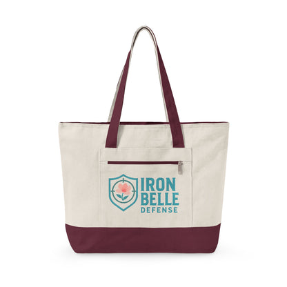 Iron Belle Defense Zippered Canvas Tote