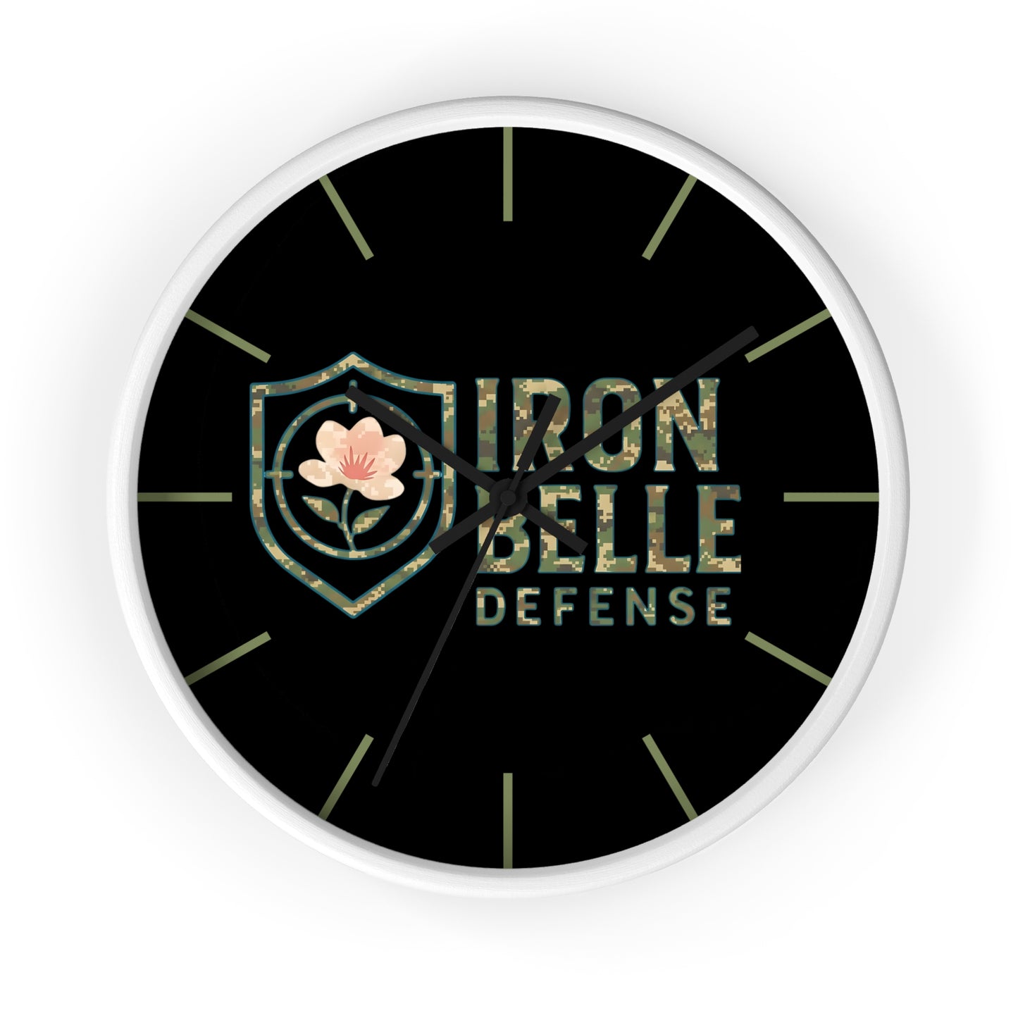 Camo Iron Belle Defense Wall Clock