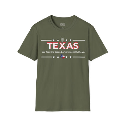 Texas: We Read the Second Amendment Out Loud Unisex Softstyle T-Shirt