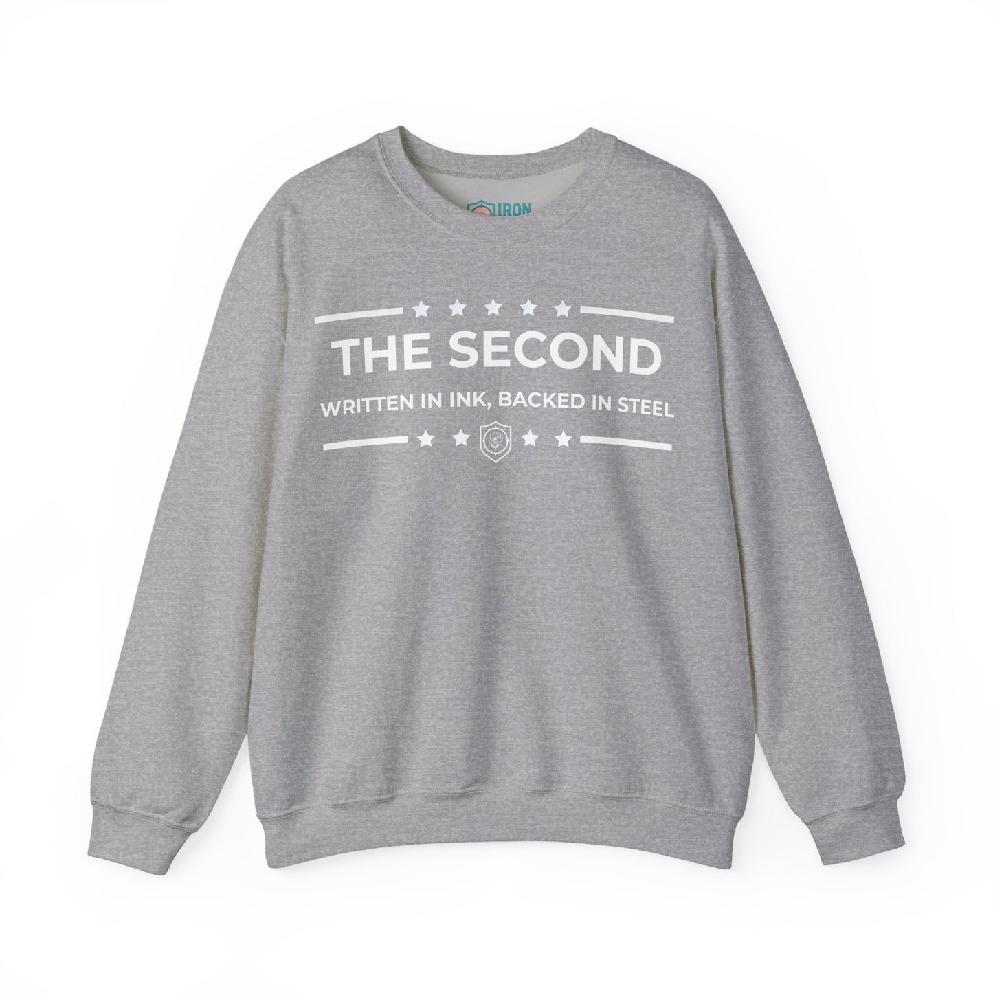 The Second: Written in Ink, Backed in Steel Iron Belle Defense Unisex Crewneck Sweatshirt