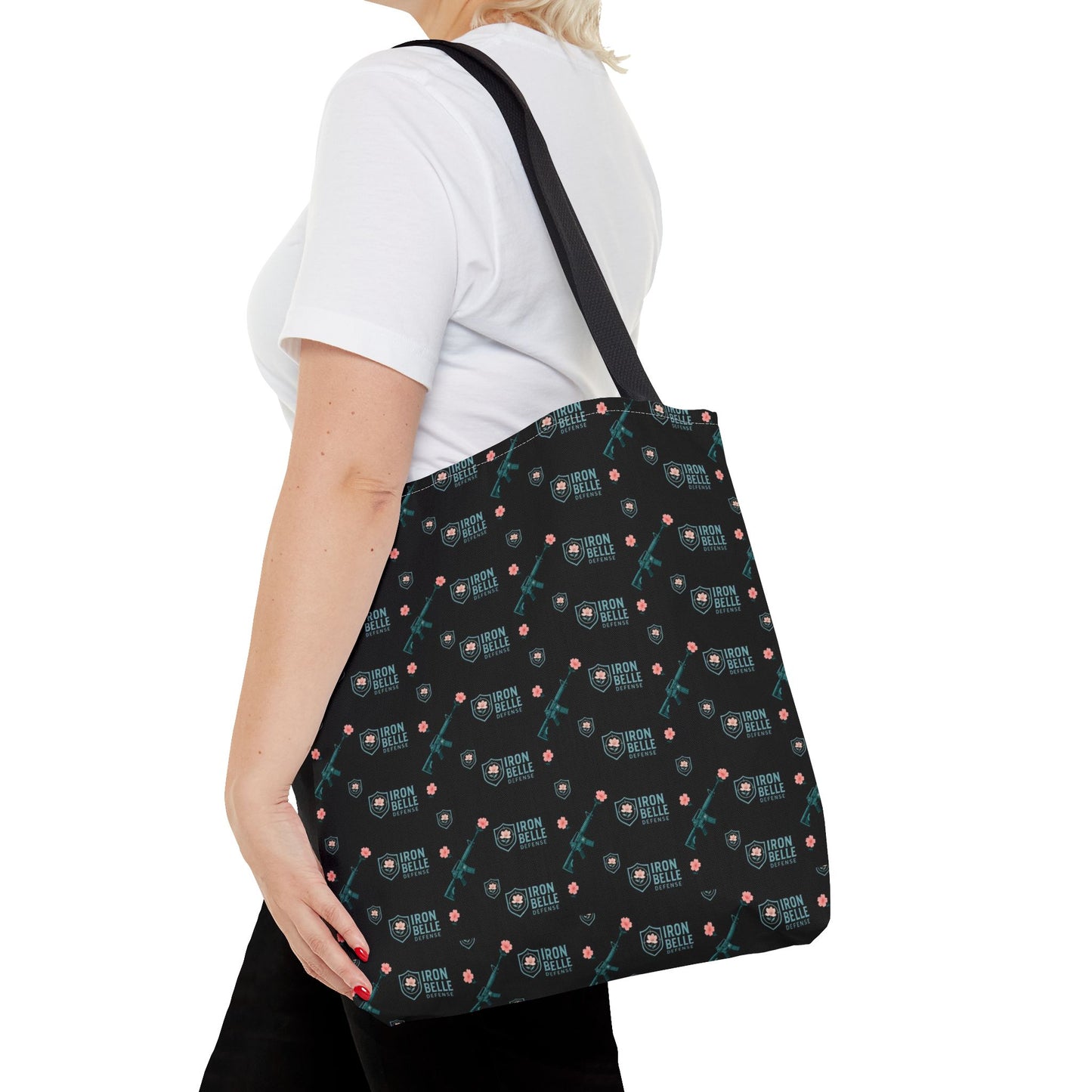 Patterned Iron Belle Defense Tote Bag