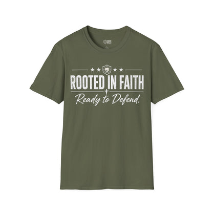 Rooted in Faith Iron Belle Defense Tee