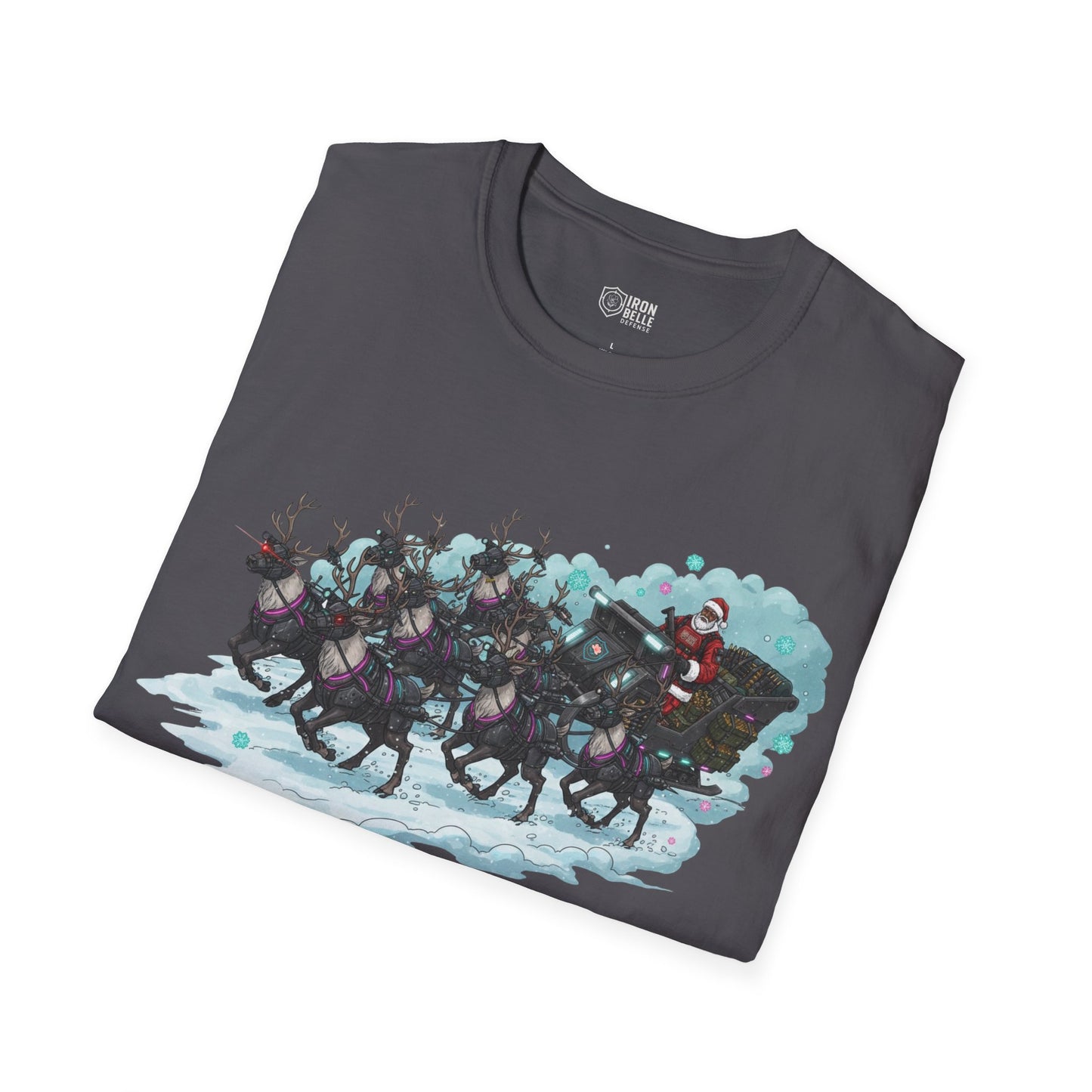 Santa & Reindeer Christmas Graphic Tee