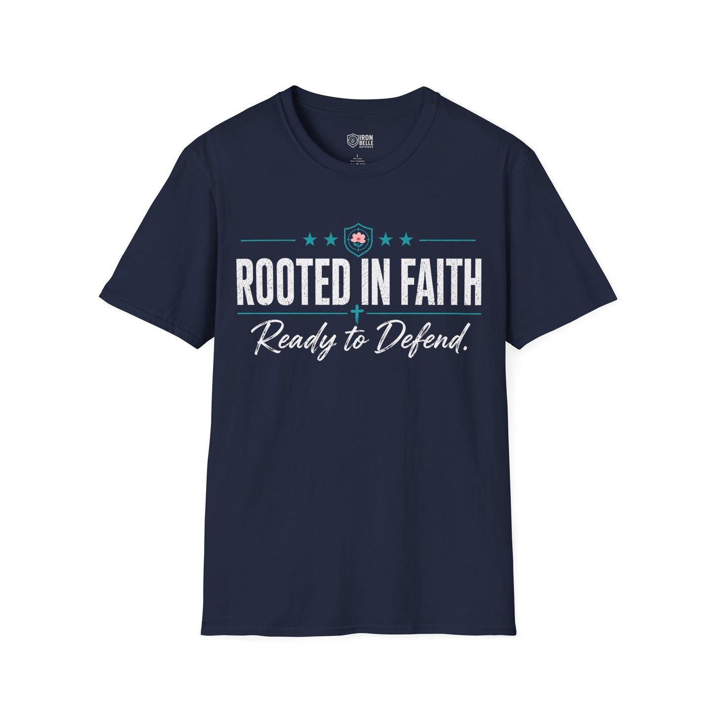 Rooted in Faith Iron Belle Defense Tee