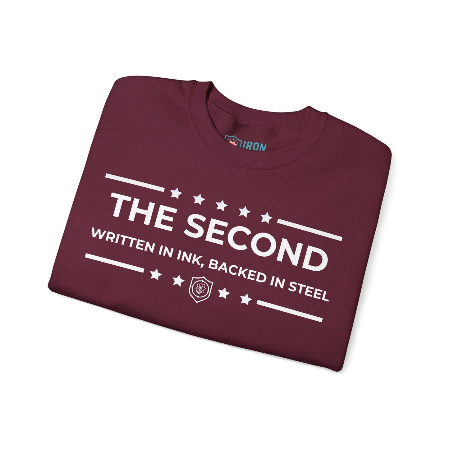 The Second: Written in Ink, Backed in Steel Iron Belle Defense Unisex Crewneck Sweatshirt