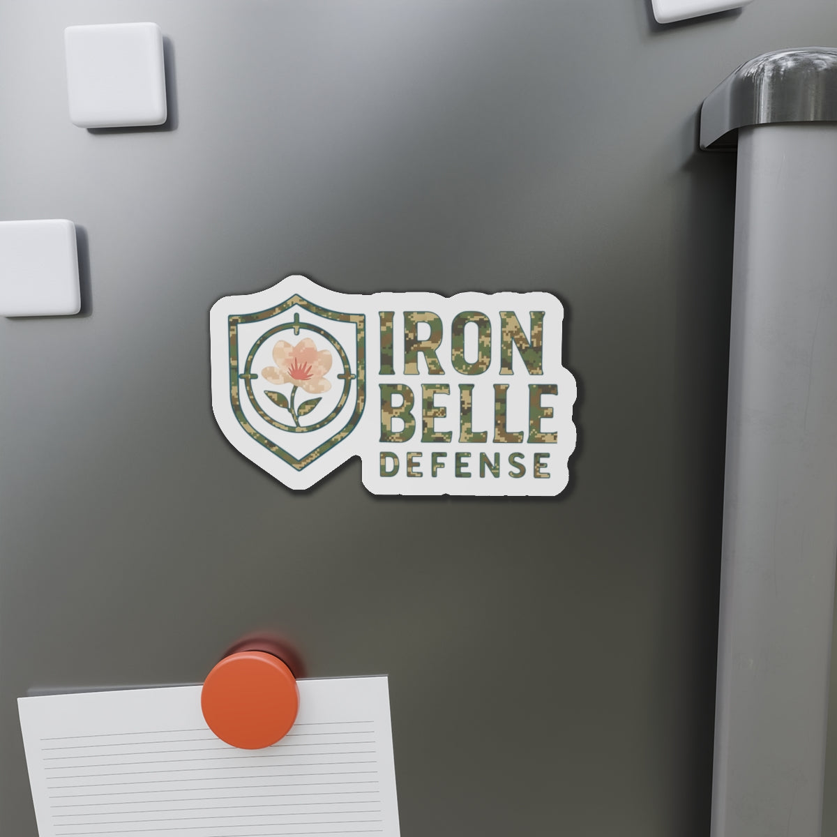 Iron Belle Defense Die-Cut Magnets