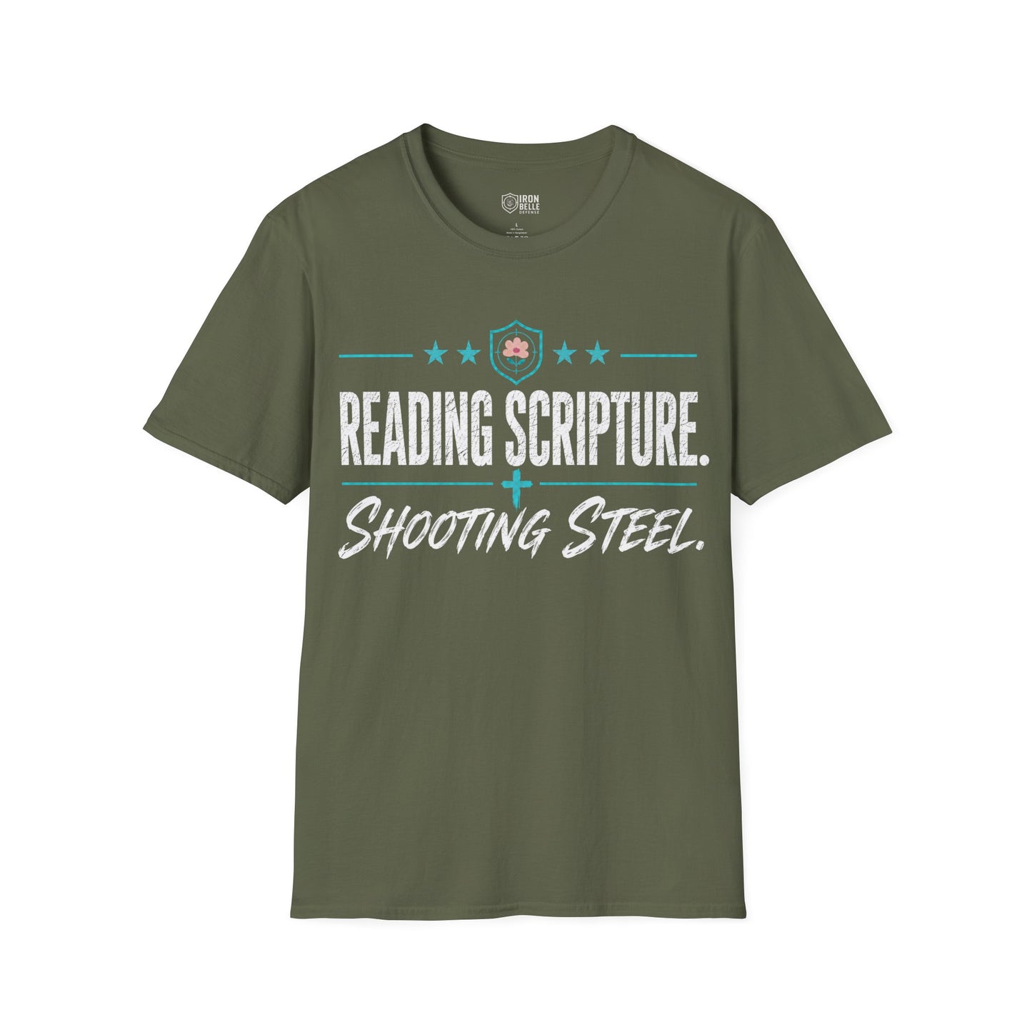 Reading Scripture Shooting Steel Tee