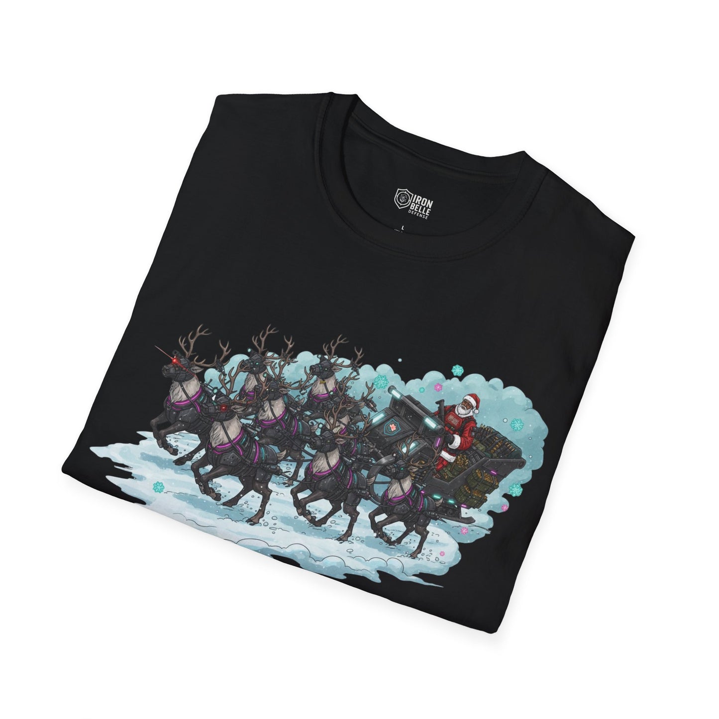 Santa & Reindeer Christmas Graphic Tee