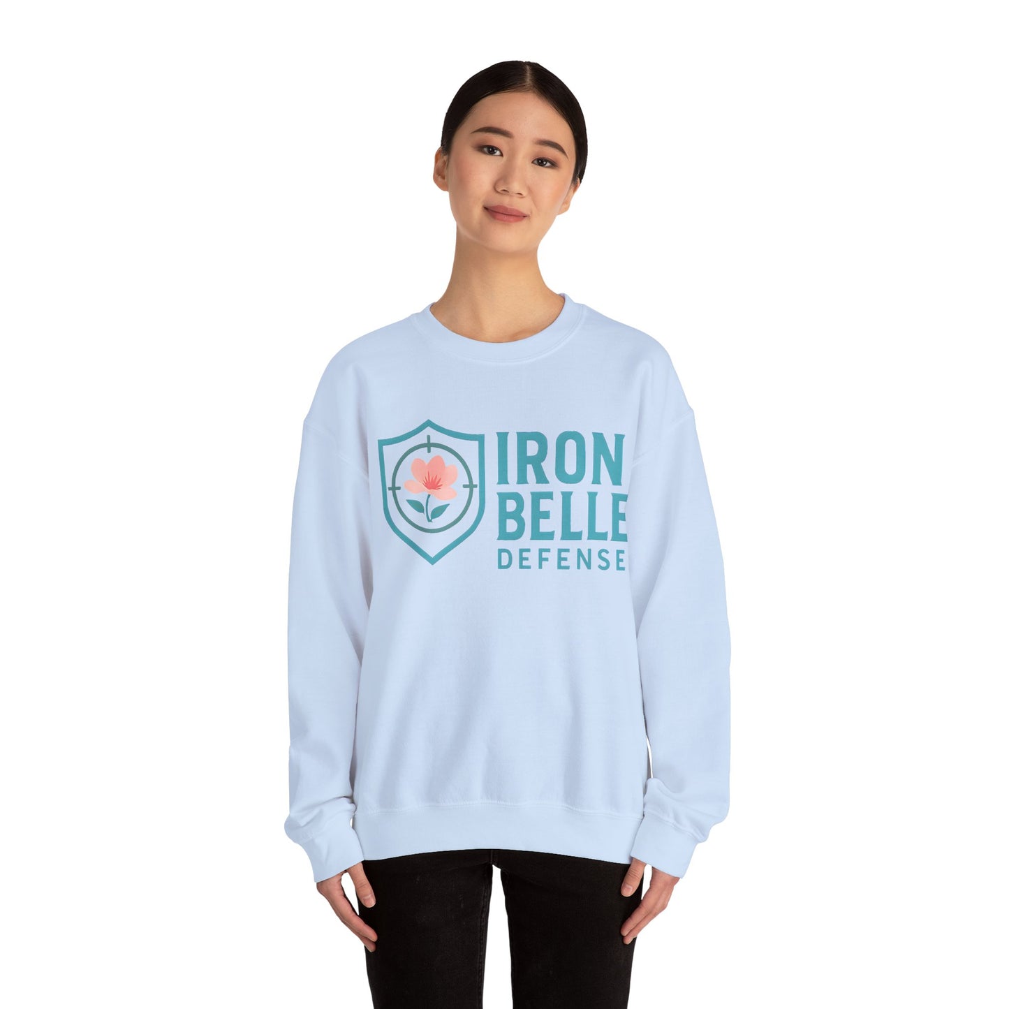 Turquoise Iron Belle Defense Unisex Crewneck Sweatshirt