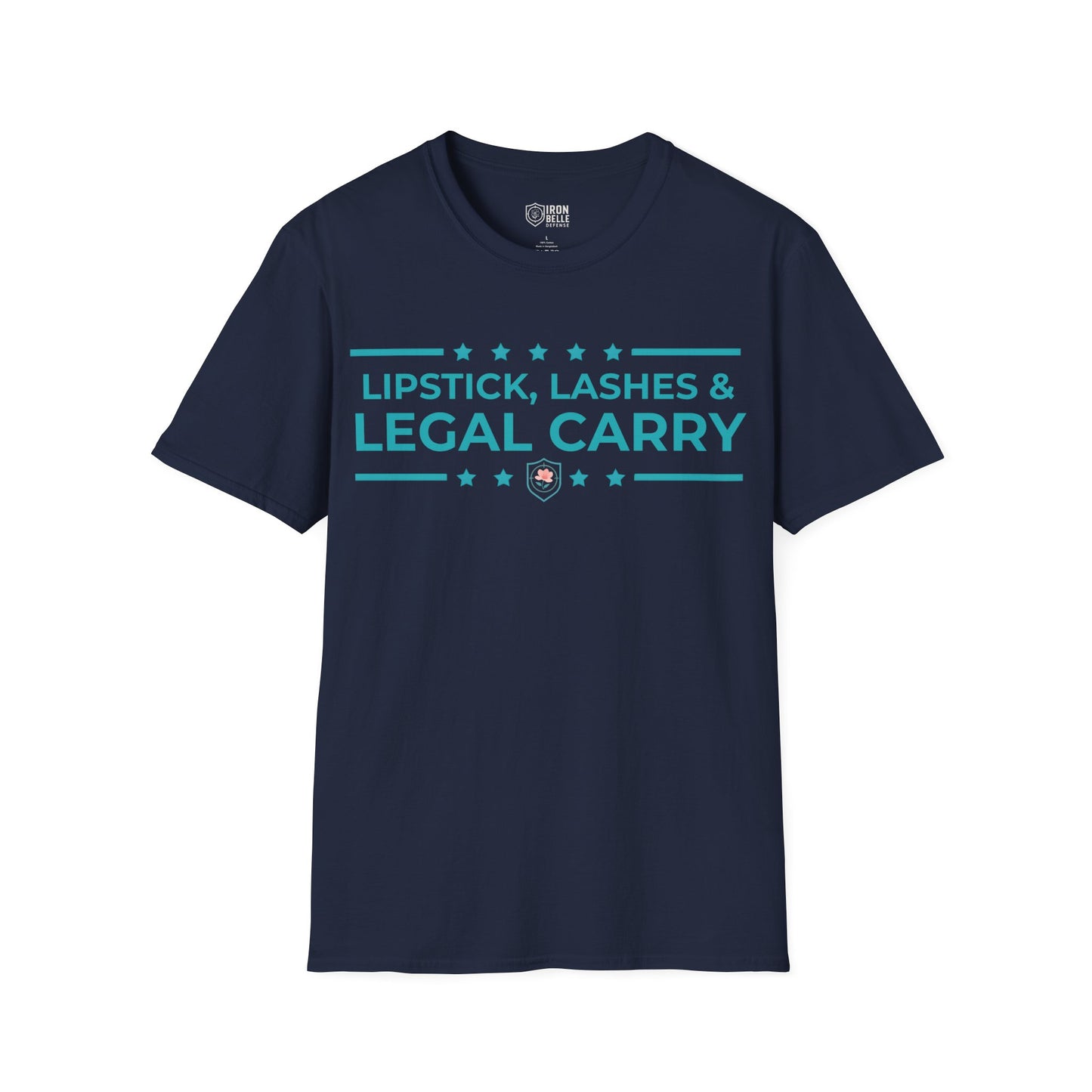 Lipstick, Lashes and Legal Carry Unisex Softstyle T-Shirt