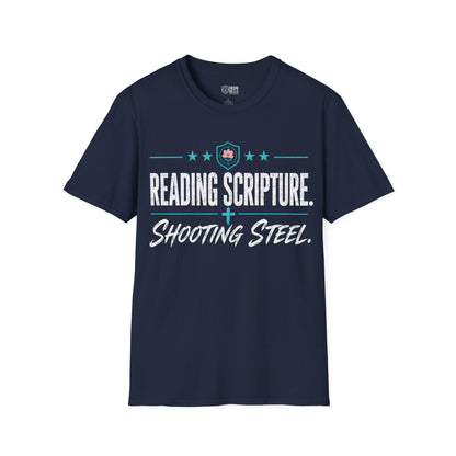 Reading Scripture Shooting Steel Tee