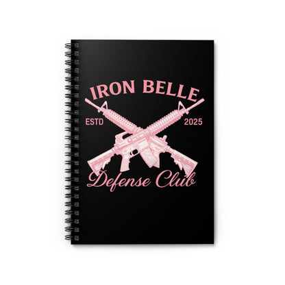 Pink Iron Belle Defense Spiral Notebook