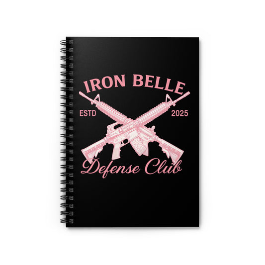Pink Iron Belle Defense Spiral Notebook