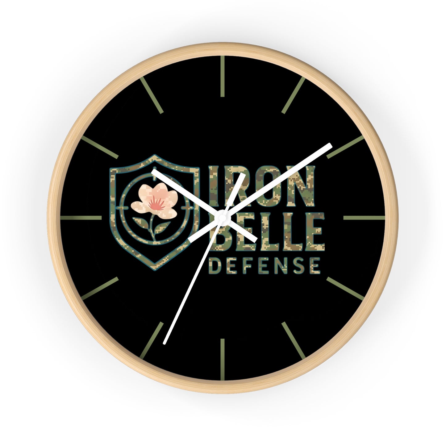 Camo Iron Belle Defense Wall Clock
