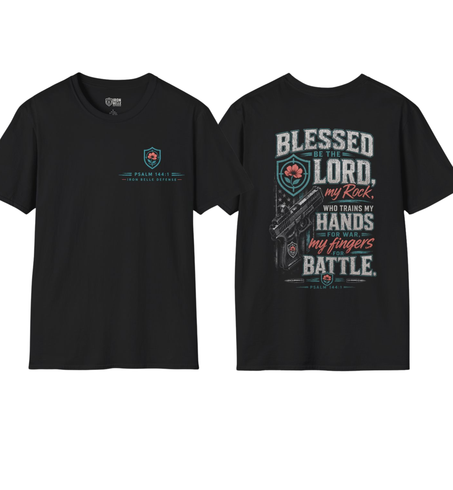 Blessed Be the Lord My Rock Iron Belle Defense Tee