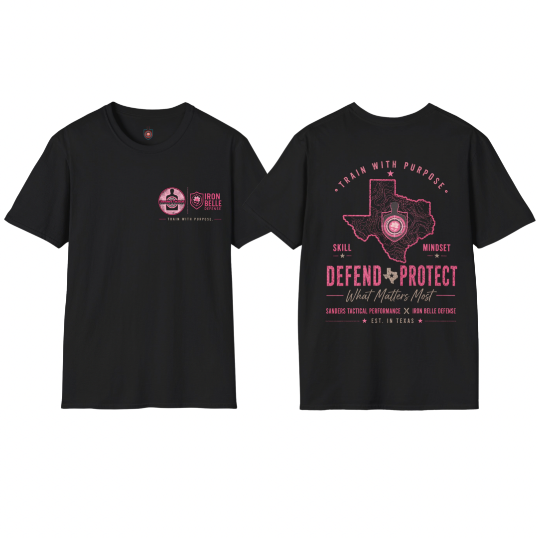 Pink Iron Belle Defense x Sanders Tactical Performance Tee