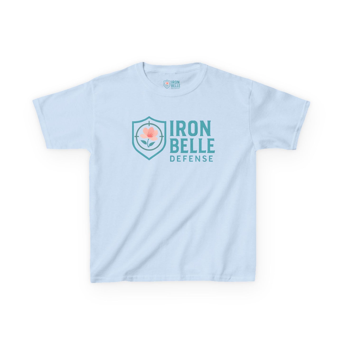 Youth Turquoise Iron Belle Defense Tee