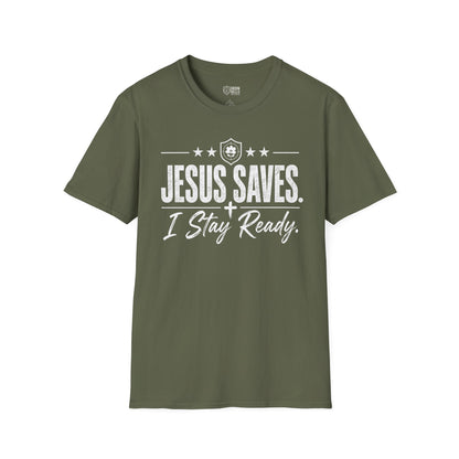Jesus Saves I Stay Ready Tee
